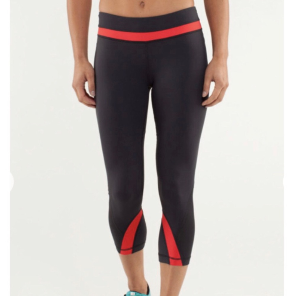 Lululemon Run Gray Inspire Crop Leggings - 10